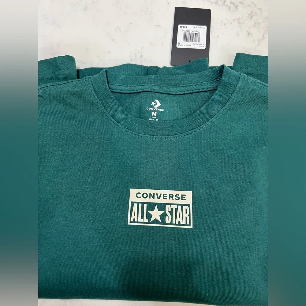 Converse Green Crewneck Sweater with Relaxed Fit